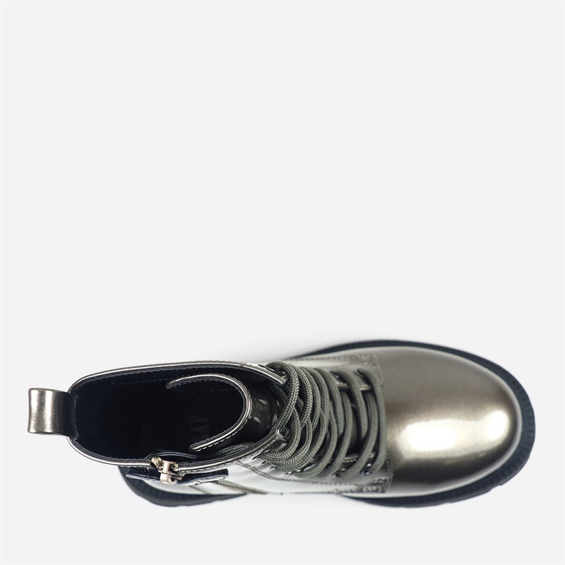GAP Girls Selma Lace Up Boots Anthracite