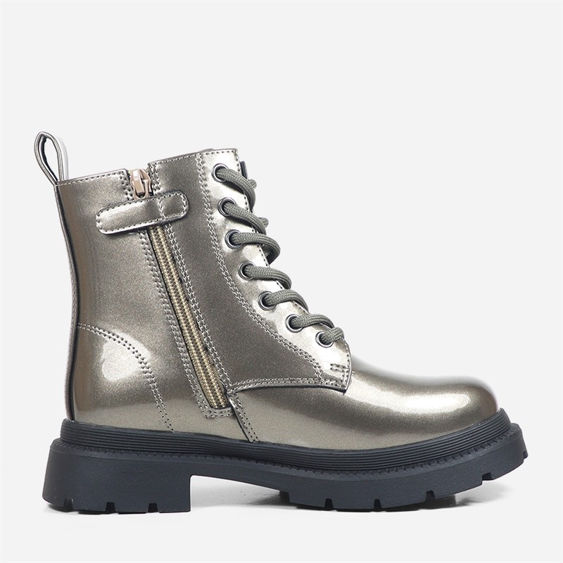 GAP Girls Selma Lace Up Boots Anthracite