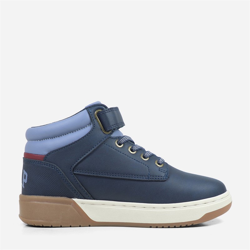 GAP Boys Travis Mid Trainers Navy/Blue/Red Navy Blue Red