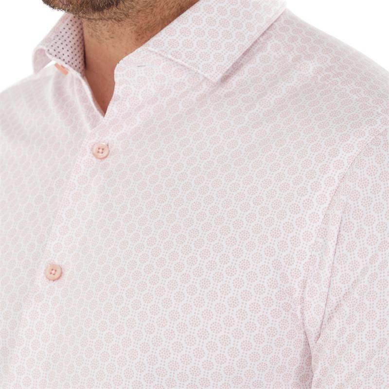 Remus Uomo Mens Formal Shirt Pink 16