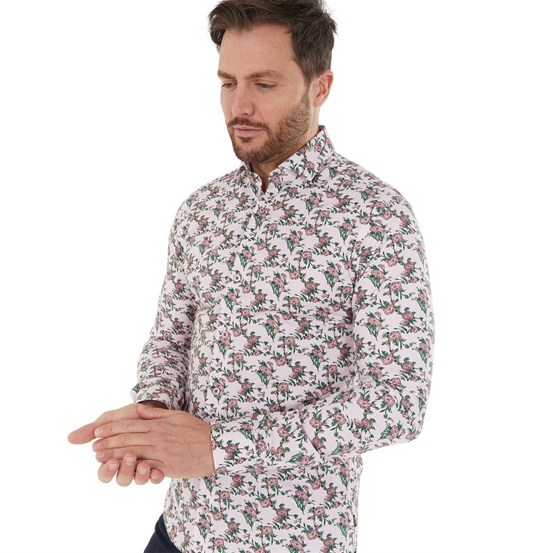 Remus Uomo Mens Formal Shirt Pink 62