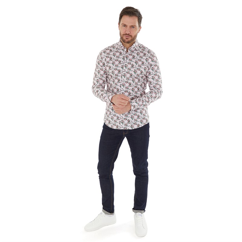 Remus Uomo Mens Formal Shirt Pink 62