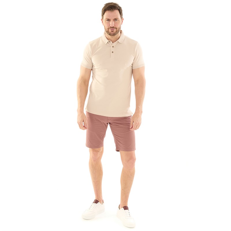 Remus Uomo Mens Emilio Slim Leg Cotton Stretch Chino Shorts Maroon