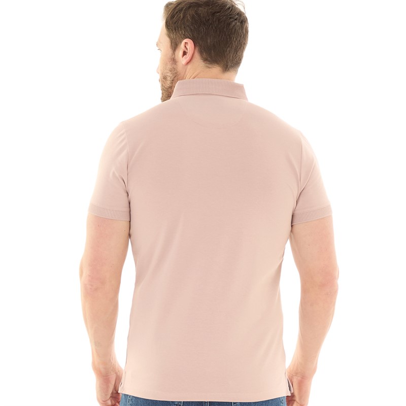 Remus Uomo Mens Polo Shirt Mauve Pink