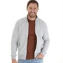 Remus Uomo Mens Tapered Cotton Blend Full Zip Sweatshirt Light Grey