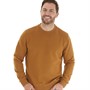 Remus Uomo Mens Tapered Fit Cotton Blend Sweatshirt Camel