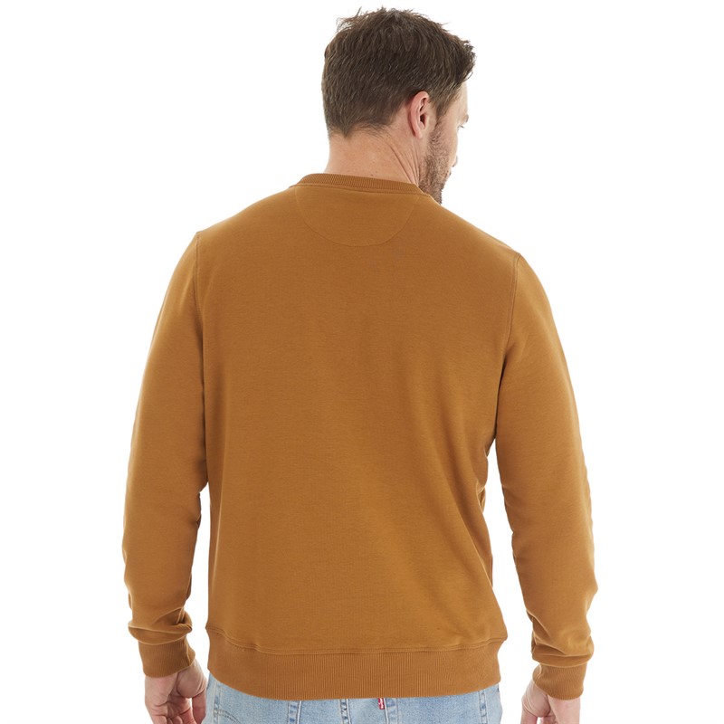 Remus Uomo Mens Tapered Fit Cotton Blend Sweatshirt Camel