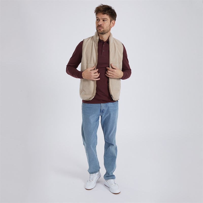 Remus Uomo Mens Slim Fit Gilet Beige