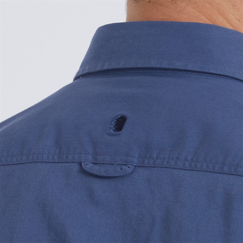 Remus Uomo Mens Tapered Fit Cotton Stretch Shirt Blue