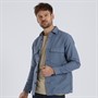 Remus Uomo Mens Regular Fit Heavyweight Cotton Overshirt Grey