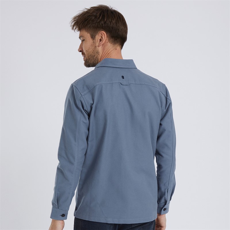 Remus Uomo Mens Regular Fit Heavyweight Cotton Overshirt Grey