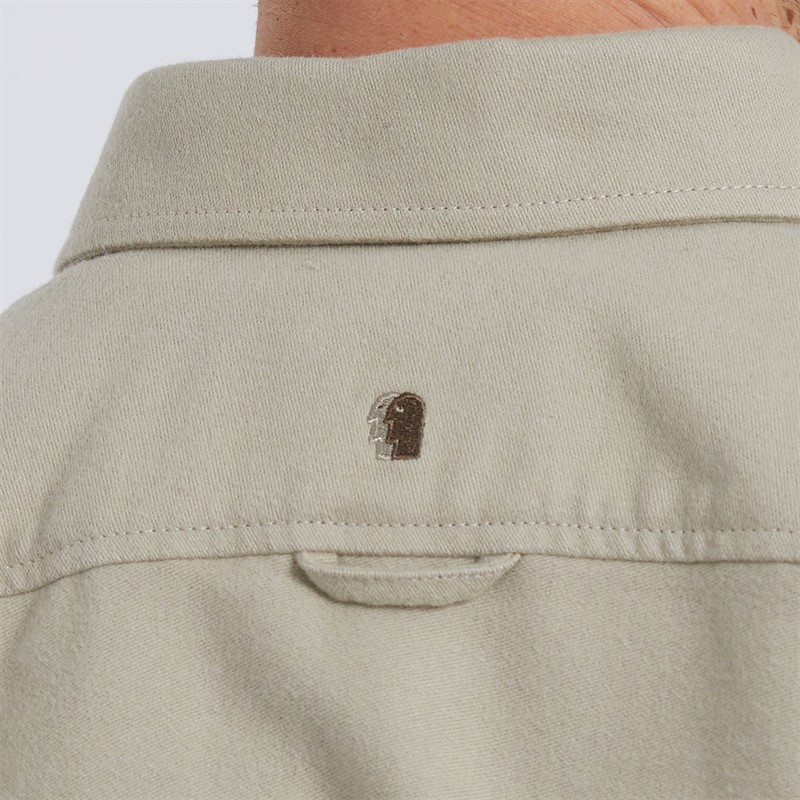 Remus Uomo Mens Regular Fit Heavyweight Cotton Overshirt Stone
