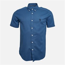 Remus Uomo Mens Slim Fit Cotton Stretch Shirt Blue