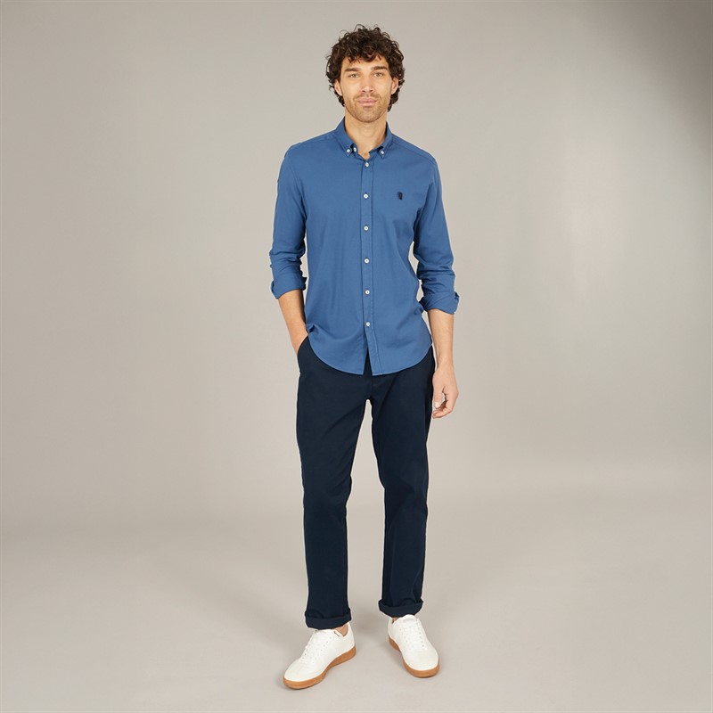 Remus Uomo Mens Slim Fit Cotton Stretch Blue