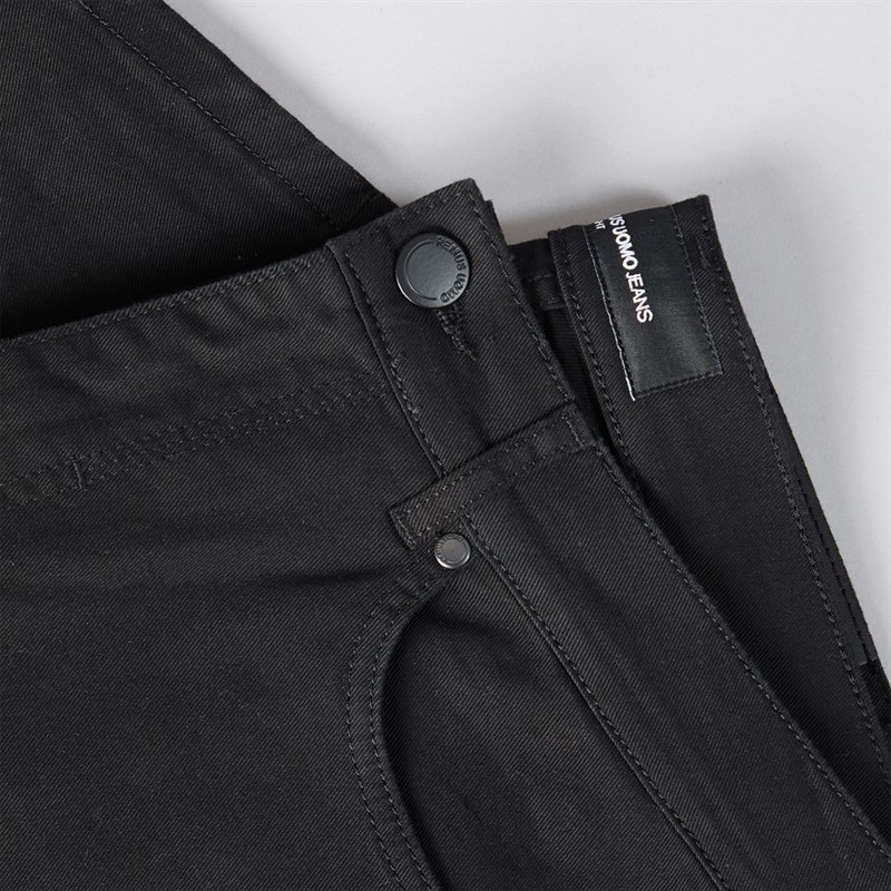 Remus Uomo Mens Remums Uomo Straight Leg Cropped Jeans Black