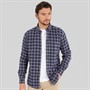 Remus Uomo Mens Casual Check Shirt Navy 29