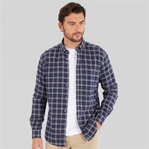 Remus Uomo Mens Casual Check Shirt Navy 29