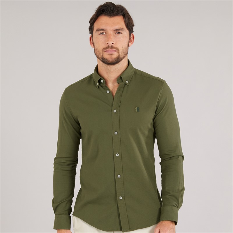 Remus Uomo Mens Casual Shirt Dark Green 34 Dk Green 34