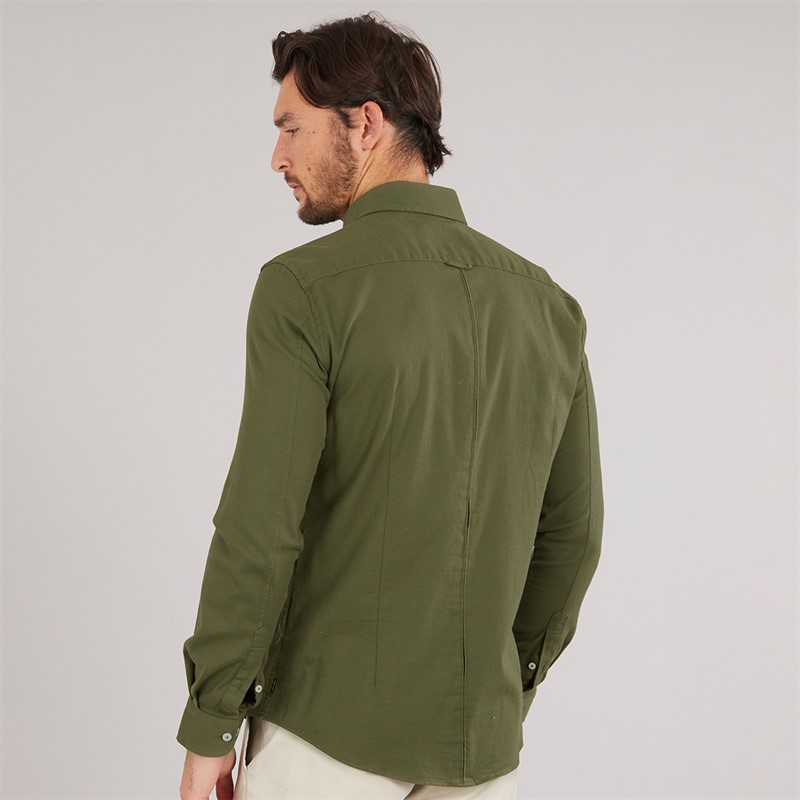 Remus Uomo Mens Casual Shirt Dark Green 34 Dk Green 34