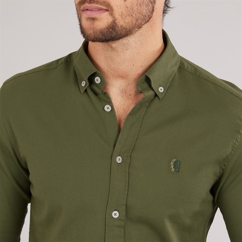 Remus Uomo Mens Casual Shirt Dark Green 34 Dk Green 34