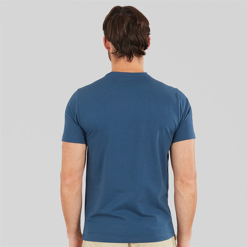 Remus Uomo Mens T-Shirt Blue Wing Teal