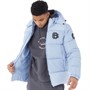 Blood Brother Mens Short Puffer Jacket Dusty Blue