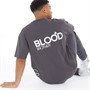 Blood Brother Mens Badged Basket T-Shirt Dark Grey