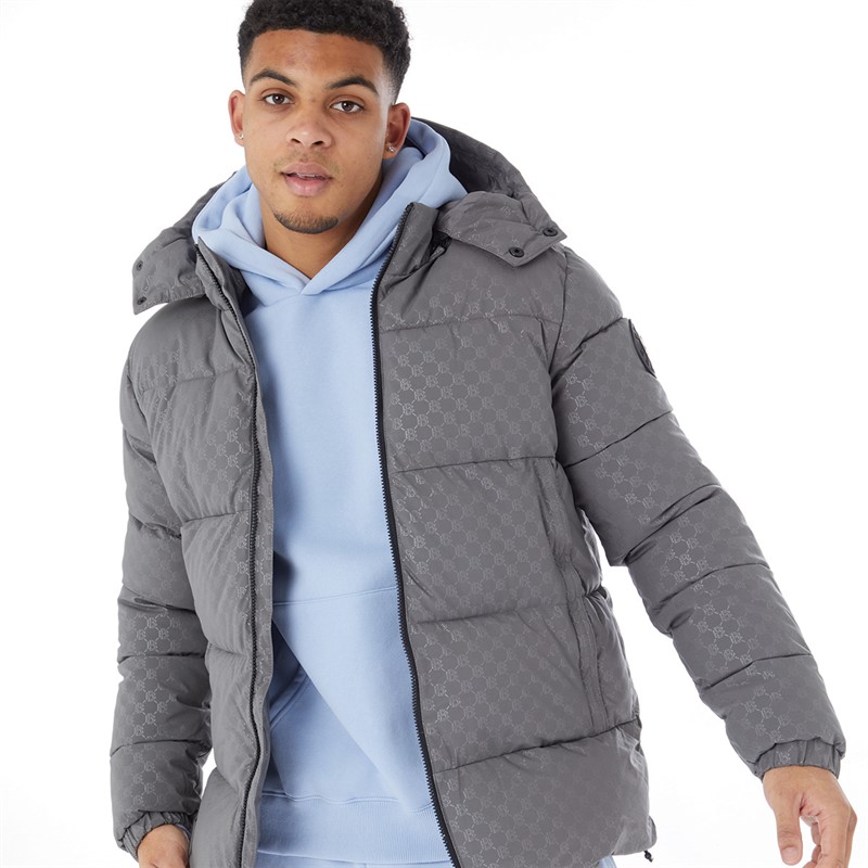 Blood Brother Mens Monogram Jacket AOP Grey