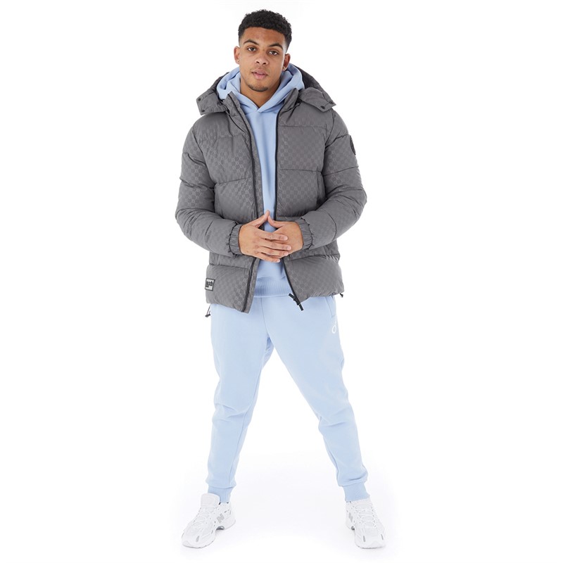 Blood Brother Mens Monogram Jacket AOP Grey