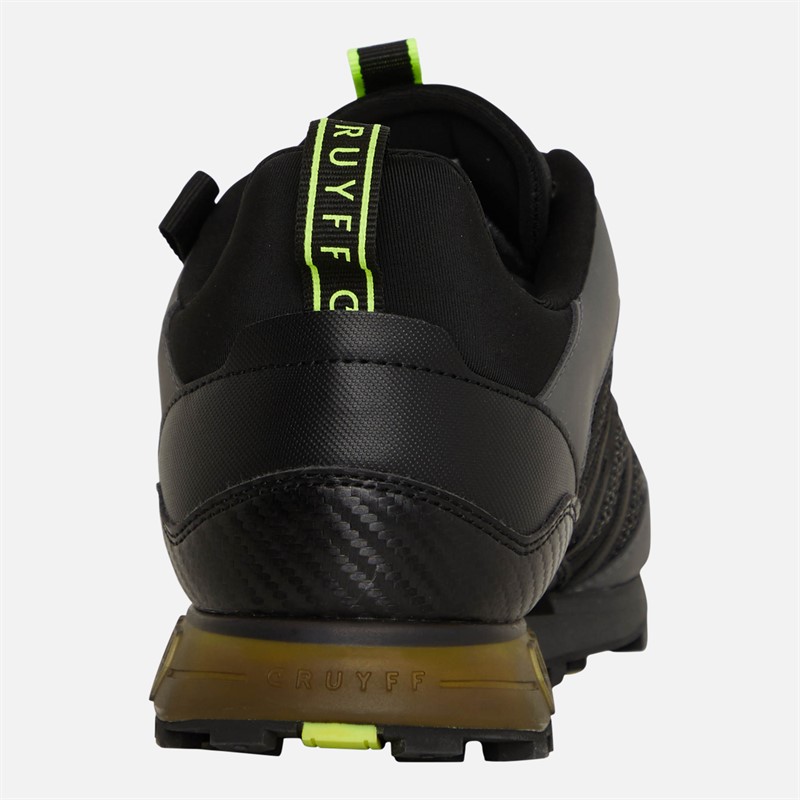 Cruyff Mens Fearia Hex Trainers Dark Grey/Black/Fluo Yellow