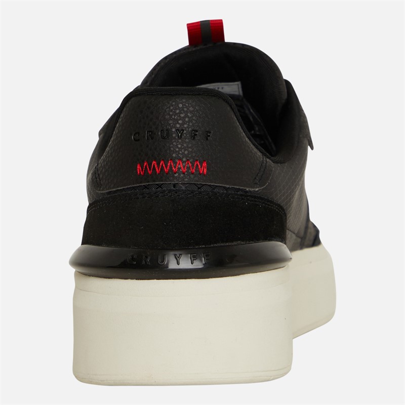 Cruyff Mens Endorsed Tennis Trainers Black/Red