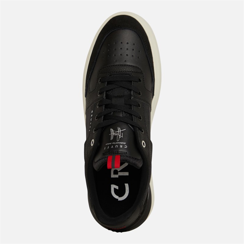 Cruyff Mens Endorsed Tennis Trainers Black/Red