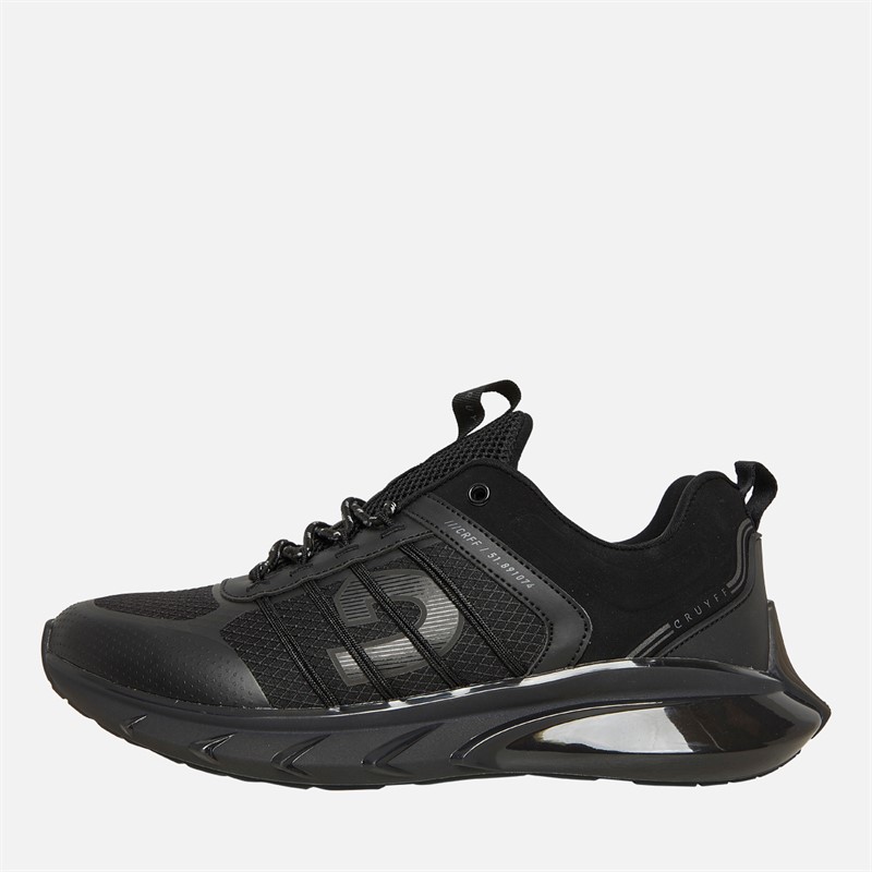 Cruyff Mens Acorpa 2.0 Trainers Black Mono - Size 10