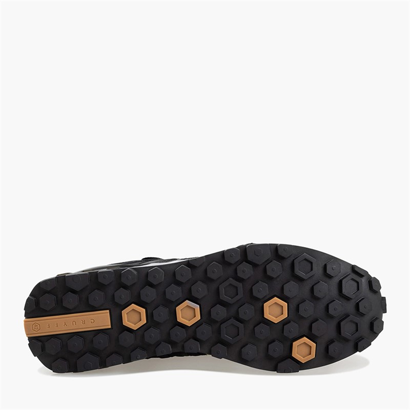 Cruyff Mens Fearia Hex-Tech Trainers Black/Gold