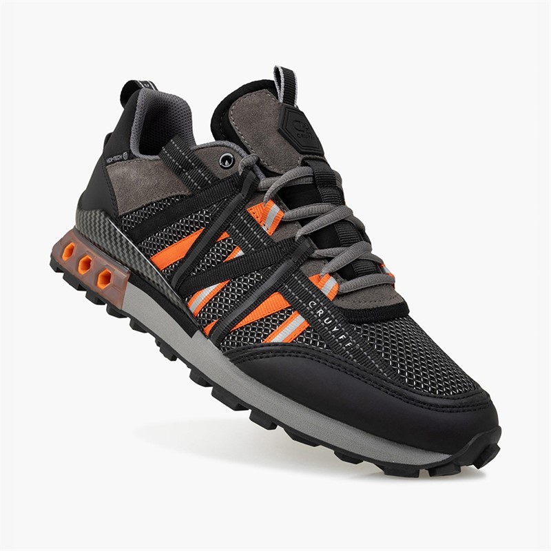 Cruyff Mens Fearia Hex-Tech Trainers Grey/Orange