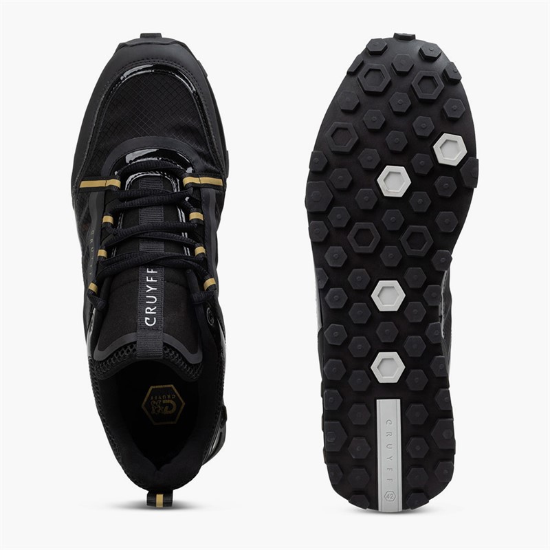 Cruyff Mens Spectra Trainers Black/Gold