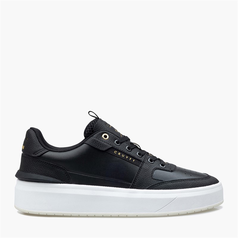 Cruyff Mens Endorsed Trainers Black/Gold Black Gold