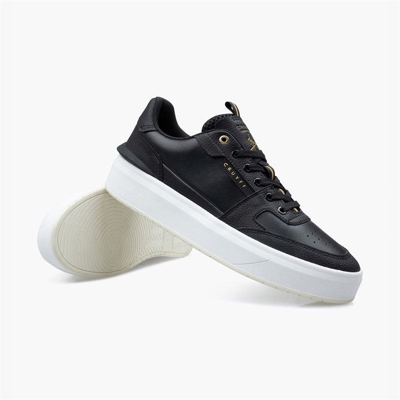 Cruyff Mens Endorsed Trainers Black/Gold Black Gold
