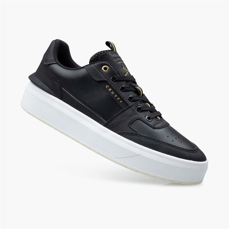 Cruyff Mens Endorsed Trainers Black/Gold Black Gold