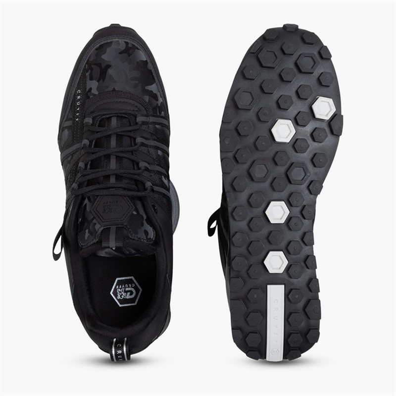 Cruyff Mens Fearia Trainers Black Camo