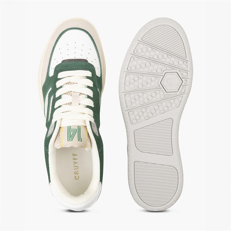 Cruyff Mens Volteria Trainers White/Green