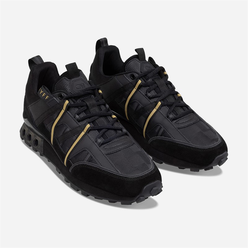 Cruyff Mens Fearia Futura Trainers Black/Gold