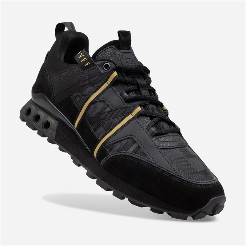 Cruyff Mens Fearia Futura Trainers Black/Gold