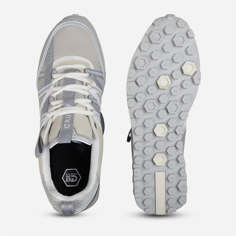 Cruyff Mens Fearia Hex-Tech Trainers Cream