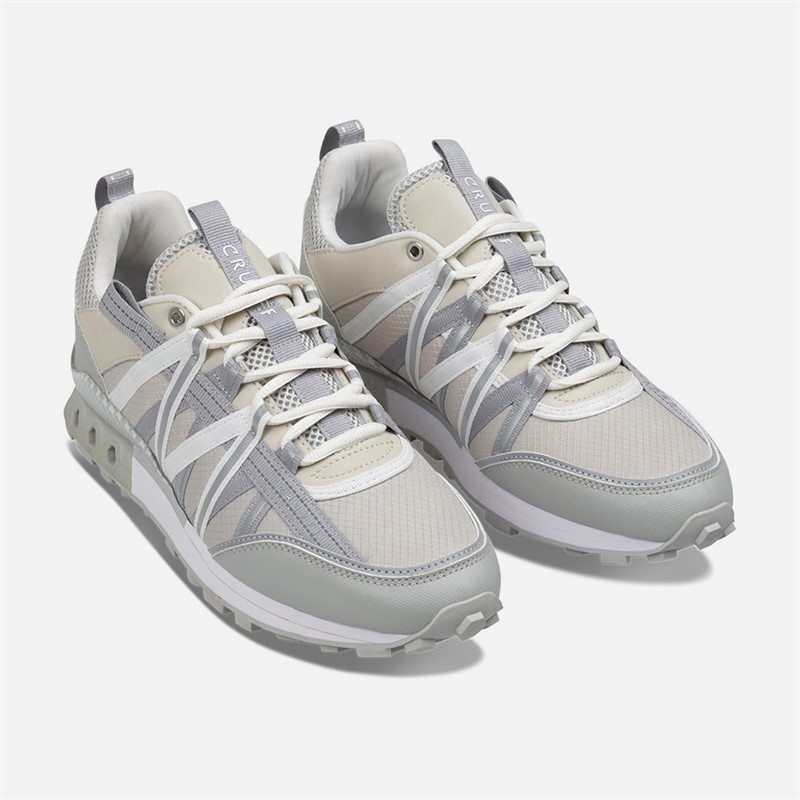 Cruyff Mens Fearia Hex-Tech Trainers Cream