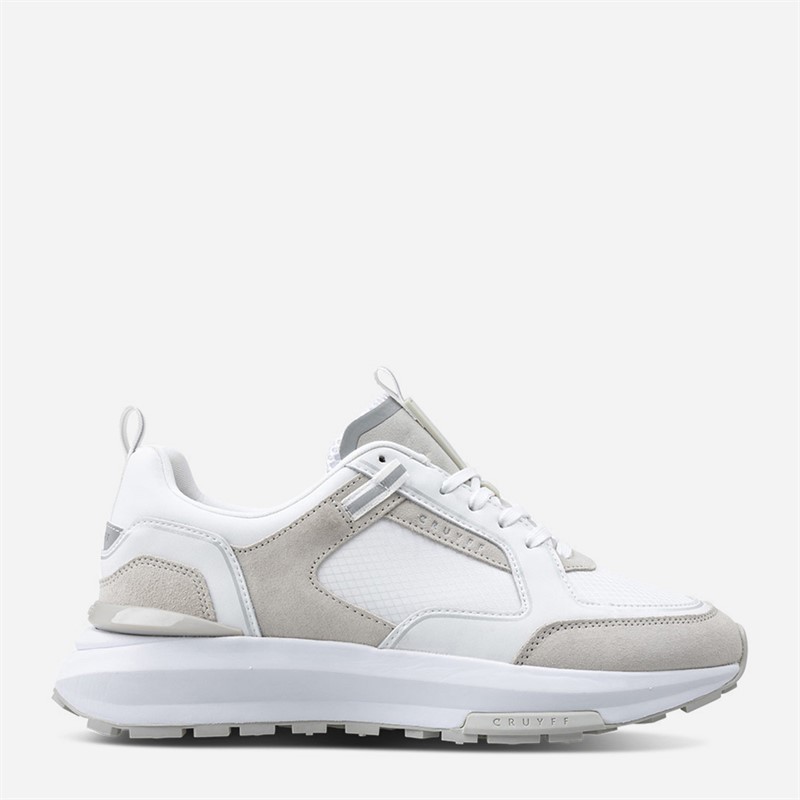 Cruyff Mens Rayado Trainers White/Grey