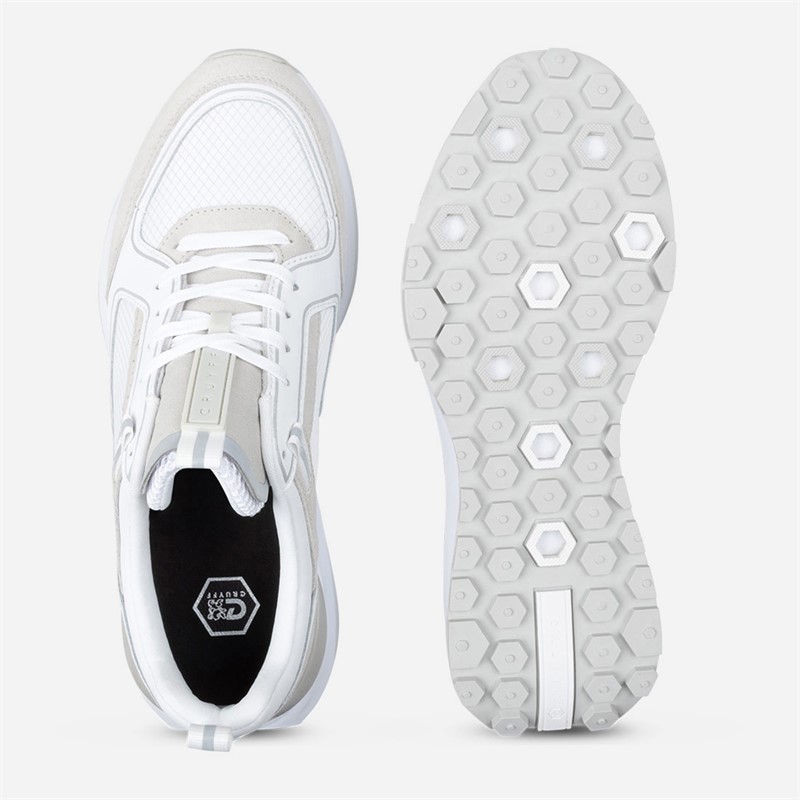 Cruyff Mens Rayado Trainers White/Grey