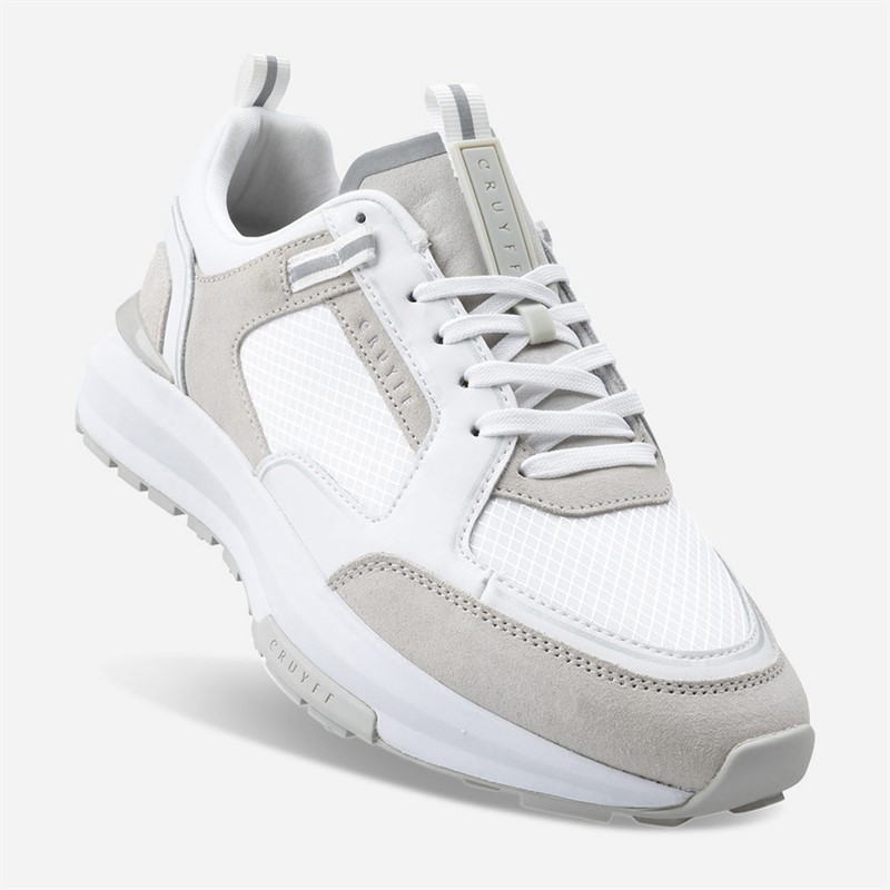 Cruyff Mens Rayado Trainers White/Grey