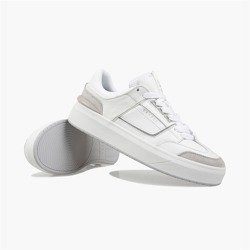 Cruyff Mens Kickturn Trainers White/Grey