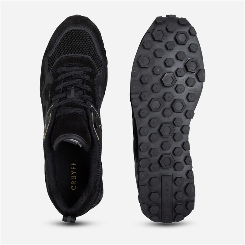 Cruyff Mens Fuori Trainers Black/Gold